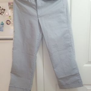 Blue and white striped pants